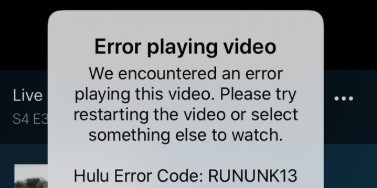 Fixing Hulu Error Code Rununk13 in No Time